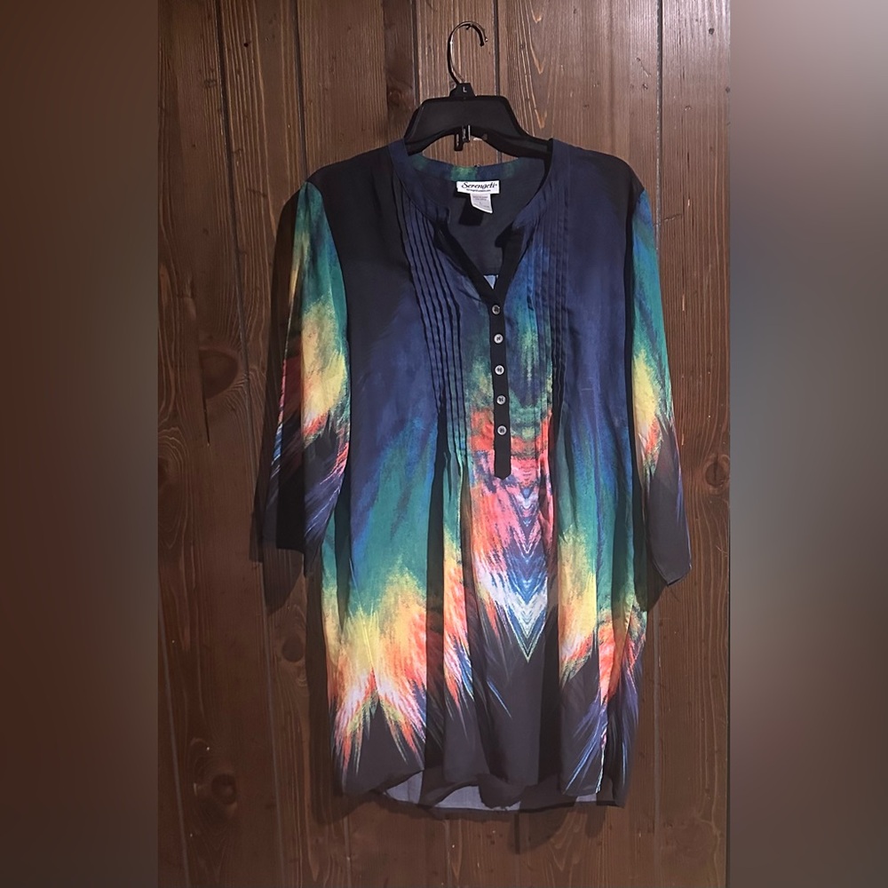 Serengeti pin tuck tunic